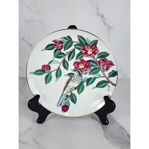 Satsuma Camelia & Thrush Gardens Of The Orient 7 1/2" Asian Plate Decor Japan